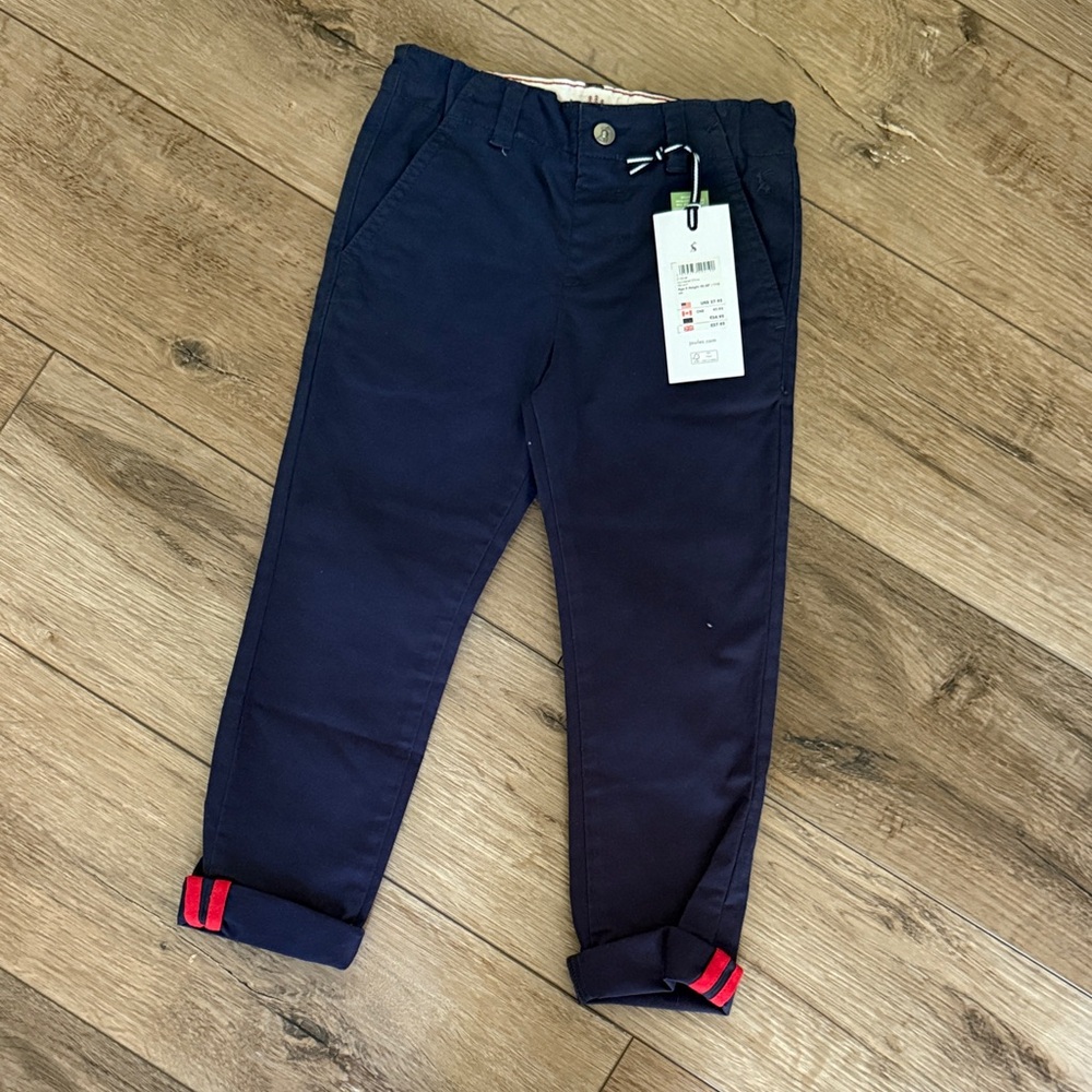 Joules Navy Blue Kids Chino Pants with adjustable waist - Size 5